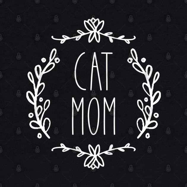 Cat Mom | Ornate | White by PrinceSnoozy